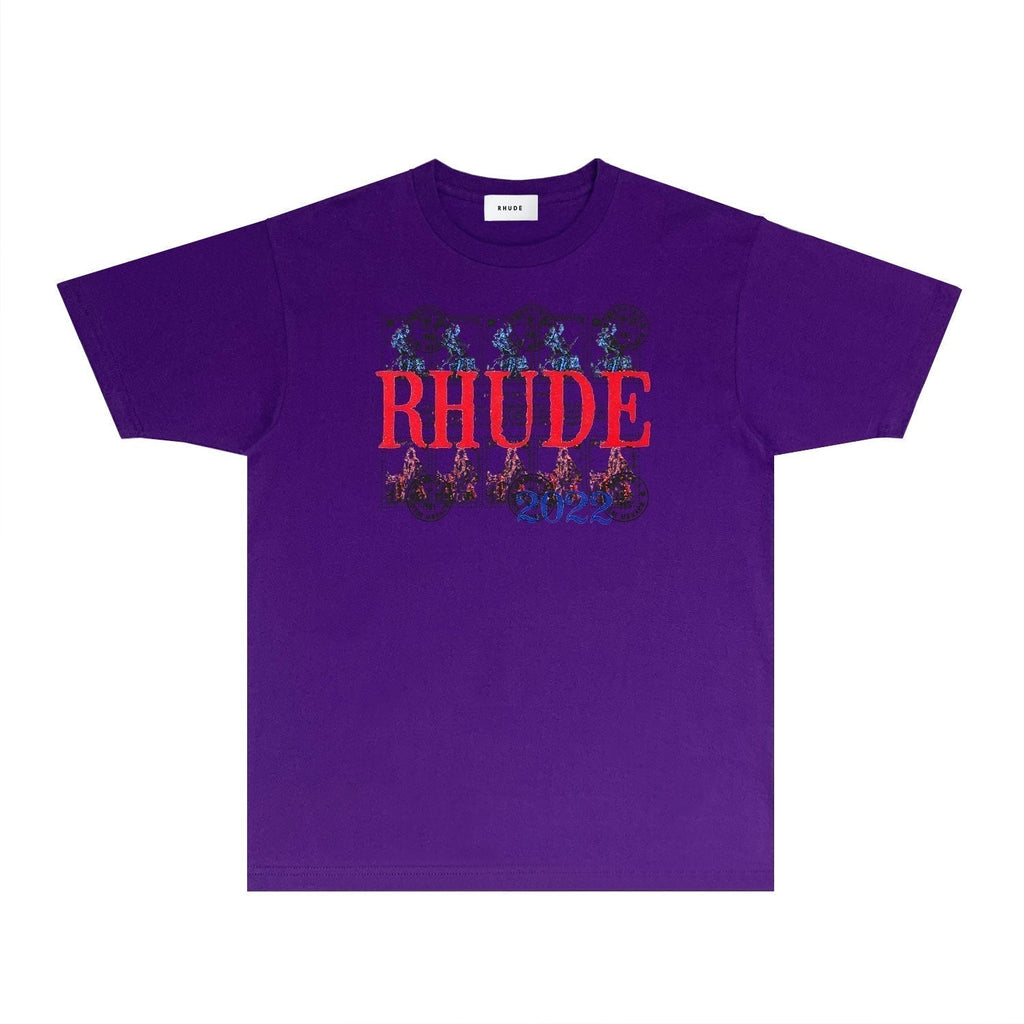 Rhude T-shirts Printed Trendy Pure Cotton