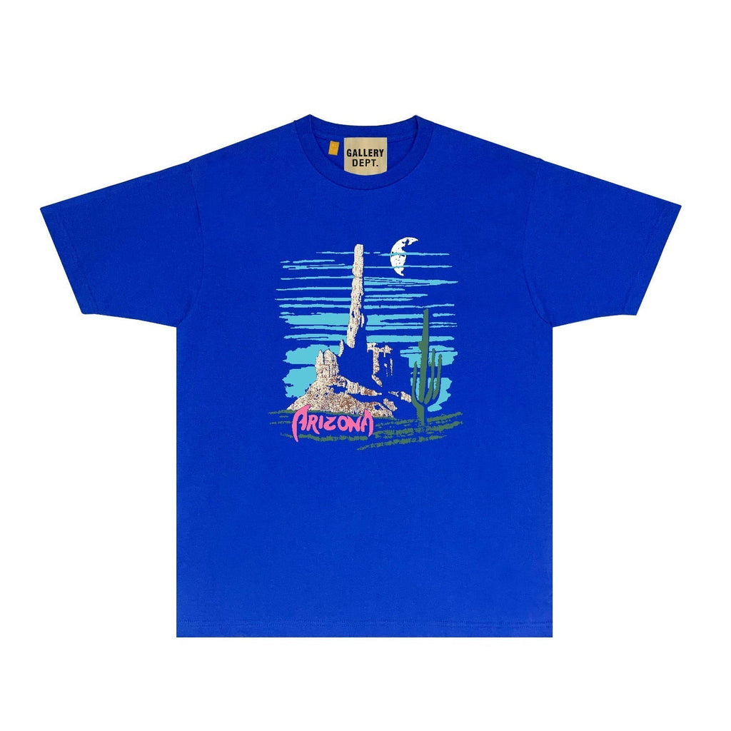 Gallery Dept T Shirt Retro Printed Loose Short-Sleeved Shirt