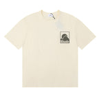 Rhude T-shirts Moon Badge Printing Cotton Casual Short Sleeve Men and Women