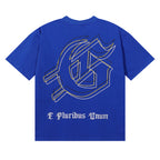 Godspeed T-shirts Spacesuit Pyramid Printing Cotton Casual Crew Neck Short Sleeve Men and Women