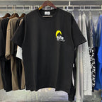 Rhude T-shirts Racing Printed Cotton Casual Short Sleeves Men and Women