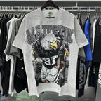 MAJESTIK Eagle Football Rhinestone Graphic T-Shirt ¡ª context