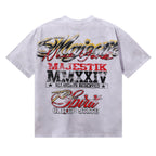 MAJESTIK Liberty Statue Rhinestone Graphic T-Shirt ¡ª back
