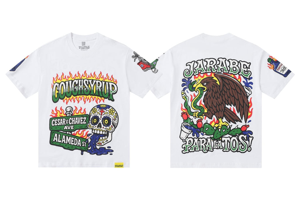 THAT'S A AWFUL LOT OF COUGH SYRUP Front & Back Graphic Short-Sleeve T-Shirt ¡ª front