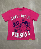THAT'S A AWFUL LOT OF COUGH SYRUP Pink Front & Back Graphic T-Shirt ¡ª front