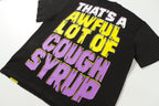 THAT'S A AWFUL LOT OF COUGH SYRUP Character Graphic Short-Sleeve T-Shirt ¡ª detail