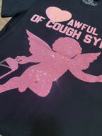 THAT'S A AWFUL LOT OF COUGH SYRUP Heart Cupid Graphic T-Shirt ¡ª fabric_closeup