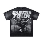 MAJESTIK Washed Black Tour Graphic T-Shirt ¡ª back