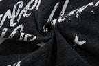 MAJESTIK Washed Black Tour Graphic T-Shirt ¡ª fabric_closeup