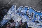 MAJESTIK Washed Black Tour Graphic T-Shirt ¡ª detail