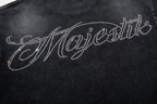 MAJESTIK Washed Black Astronaut Rose Graphic T-Shirt ¡ª detail