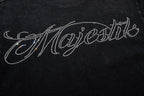 MAJESTIK Blue Football Graphic T-Shirt ¡ª detail