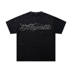 MAJESTIK Blue Football Graphic T-Shirt ¡ª back