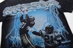 MAJESTIK Blue Football Graphic T-Shirt ¡ª detail