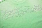 MAJESTIK Mint Green Football Graphic T-Shirt ¡ª detail