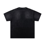 MAJESTIK Washed Black Rhinestone Graphic Short-Sleeve T-Shirt ¡ª back