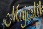 MAJESTIK Washed Black Rhinestone Graphic Short-Sleeve T-Shirt ¡ª detail