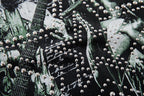MAJESTIK Washed Black Concert-Collage Graphic T-Shirt ¡ª detail