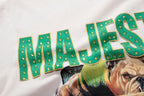 MAJESTIK Bulldog Football Graphic Short-Sleeve T-Shirt - White ¡ª detail