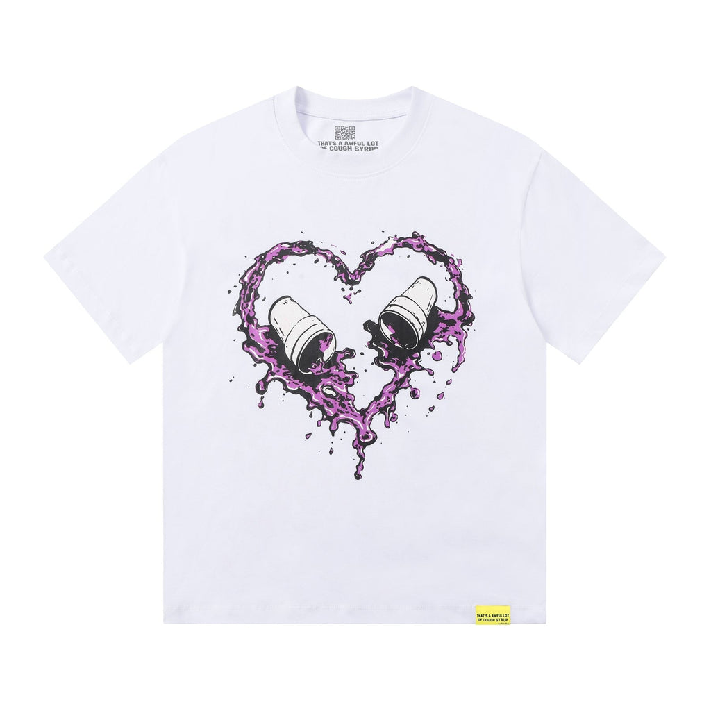 THAT'S A AWFUL LOT OF COUGH SYRUP Purple Front and Back Graphic T-Shirt ¡ª front
