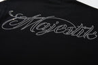 MAJESTIK Blue-Green Front & Script Back Graphic T-Shirt ¡ª detail