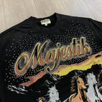 MAJESTIK Live Free Horse Graphic Short-Sleeve T-Shirt ¡ª detail