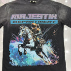 MAJESTIK Astronaut Horse Graphic T-Shirt ¡ª detail