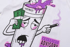 THAT'S A AWFUL LOT OF COUGH SYRUP White Front & Back Graphic T-Shirt ¡ª detail