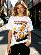 THAT'S A AWFUL LOT OF COUGH SYRUP White Front & Back Graphic T-Shirt ¡ª context