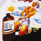 THAT'S A AWFUL LOT OF COUGH SYRUP White Front & Back Graphic T-Shirt ¡ª detail
