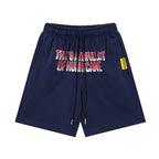 THAT'S A AWFUL LOT OF COUGH SYRUP Navy Graphic Shorts ¡ª hero