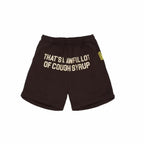 THAT'S A AWFUL LOT OF COUGH SYRUP Black Text Graphic Shorts ¡ª back