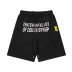 THAT'S A AWFUL LOT OF COUGH SYRUP Black Graphic Shorts ¡ª front