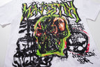 MAJESTIK Distressed Rhinestone Graphic Short-Sleeve T-Shirt ¡ª detail
