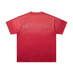 MAJESTIK Washed Red Graphic Short-Sleeve T-Shirt ¡ª back