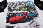 MAJESTIK Car Graphic Zip-Front Short-Sleeve T-Shirt ¡ª detail
