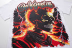 MAJESTIK Skull & Flame Graphic T-Shirt ¡ª detail