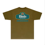 Rhude T-shirts Printed Trendy Pure Cotton