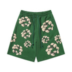 Denim Tears Shorts Yellow floral cotton