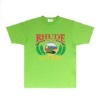 Rhude T-shirts Printed Trendy Pure Cotton