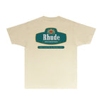 Rhude T-shirts Printed Trendy Pure Cotton