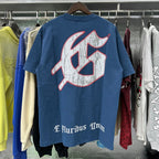 Godspeed T-shirts Skull Baseball Players Printed Cotton Casual Short Sleeves Men and Women