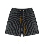 Rhude T-shirt Zebra Letter Embroidery Casual Short Sleeve Shirt, Shorts