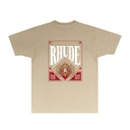 Rhude T-shirts Printed Trendy Pure Cotton