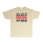 Rhude T-shirts Printed Trendy Pure Cotton