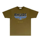 Rhude T-shirts Printed Trendy Pure Cotton