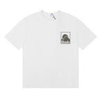 Rhude T-shirts Moon Badge Printing Cotton Casual Short Sleeve Men and Women