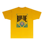 Rhude T-shirts Printed Trendy Pure Cotton