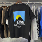 Rhude T-shirts Racing Printed Cotton Casual Short Sleeves Men and Women