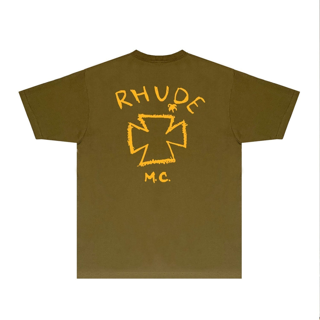 Rhude T-shirts Printed Trendy Pure Cotton